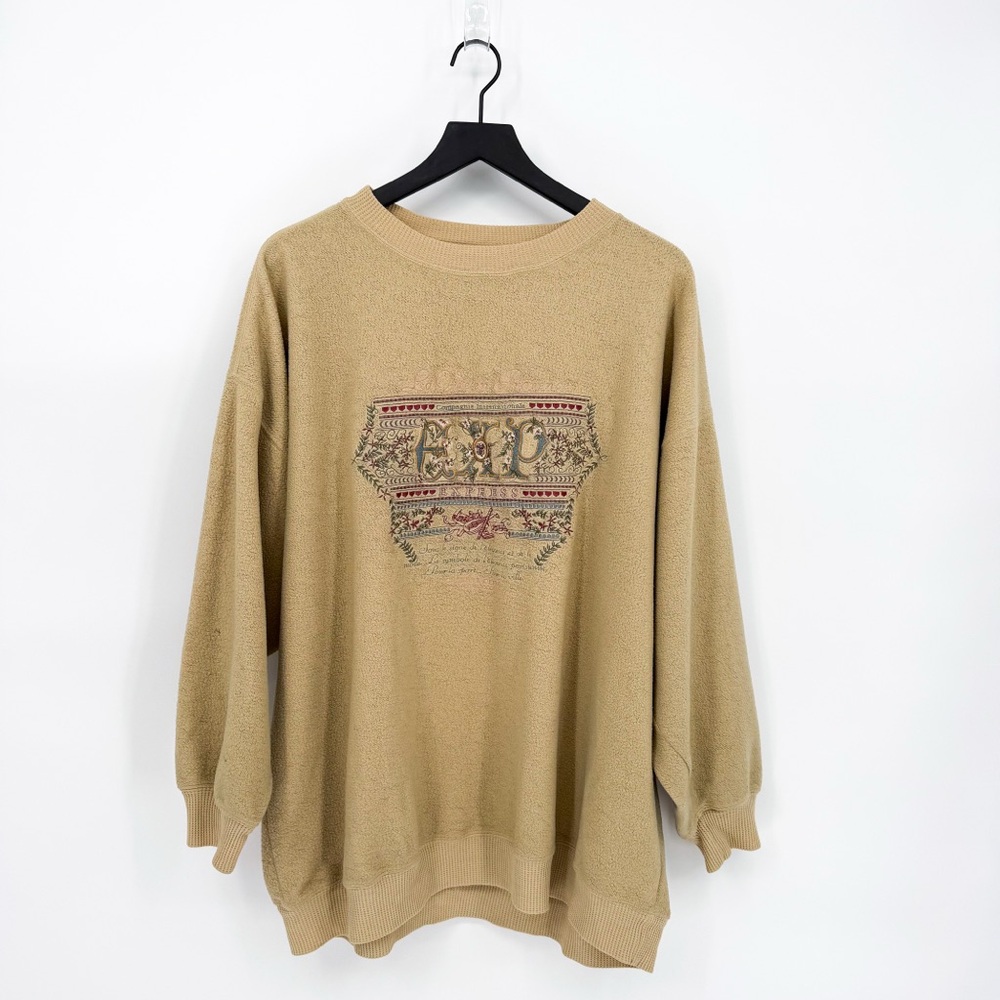 Vintage Express Compagnie Internationale Sweatshirt French Motif Large